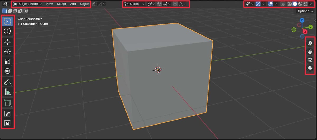 3D Viewport in Blender