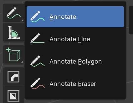 Blender Werkzeuge Annotate tool